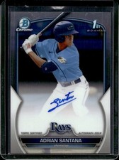2023 Bowman Draft Adrian Santana Chrome automático 1º #CDA-AS raios comprar usado  Enviando para Brazil