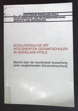 Schulversuche integrierten ges gebraucht kaufen  Koblenz