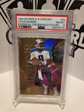 1999 SKYBOX E-X CENTURY STEVE MCNAIR CREDENCIAIS ESSENCIAIS FUTURO PSA 8! comprar usado  Enviando para Brazil
