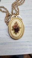 Vintage floral locket for sale  Felton