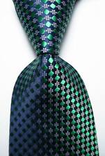 Usado, Nova gravata masculina xadrez clássica azul verde branco tecido jacquard seda comprar usado  Enviando para Brazil