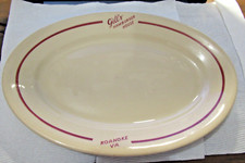 PRATO VINTAGE WELLSVILLE CHINA, GILL'S HAMBURGER HOUSE, ROANOKE, VA. 12,5 POLEGADAS comprar usado  Enviando para Brazil