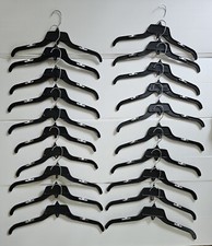 Usado, Lote de 20 cabides de plástico preto para varejo gancho giratório tamanho entalhado durável USADO comprar usado  Enviando para Brazil