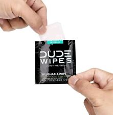 DUDE Wipes On-The-Go Toallitas húmedas enjuagables 12 toallitas individuales. Sin caja segunda mano  Embacar hacia Argentina