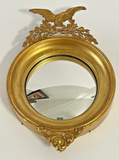 Usado, Espelho convexo antigo Federal American Eagle 7,75" metal dourado comprar usado  Enviando para Brazil