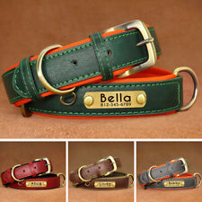 Personalisiert Hundehalsband Weiches Leder mit Namen Gravur Verstellbar XS-XL, usado comprar usado  Enviando para Brazil
