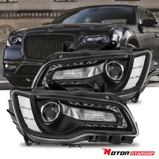 Faróis pretos LED DRL projetor faróis para 2011-2023 Chrysler 300 com lâmpadas comprar usado  Enviando para Brazil