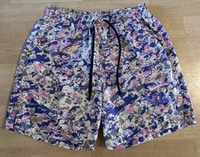 Shorts masculino forrado de fluxo tecido Nike tamanho médio bege pintura multicolorida respingo - Excelente estado usado comprar usado  Enviando para Brazil