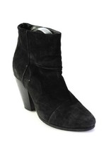 Usado, Botas de tornozelo femininas Rag & Bone camurça preta com zíper salto bloco tamanho 8 comprar usado  Enviando para Brazil