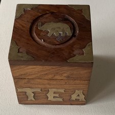 Wooden tea box for sale  KETTERING