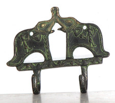 Usado, Latón Antiguo Elefante Forma 2 Gancho Puerta Cuelgallaves Grabado Pared Decor comprar usado Usado, Latón Antiguo Elefante Forma 2 Gancho Puerta Cuelgallaves Grabado Pared Decor comprar usado  Enviando para Brazil