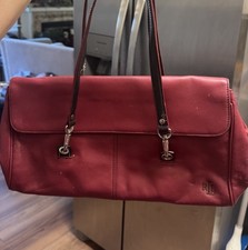 Bolsa Ralph Lauren vermelha vintage. Uma cor vermelha muito bonita. Tem algum sofrimento comprar usado  Enviando para Brazil