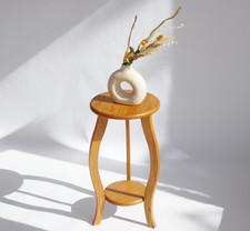 Usado, Tripé escolar de madeira Amsterdã pedestal duas camadas carvalho planta suporte mesa vintage comprar usado  Enviando para Brazil