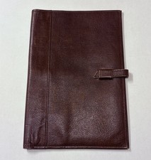 Pasta de documentos rara americana couro marrom polido portfólio 15” organizador C1 comprar usado  Enviando para Brazil