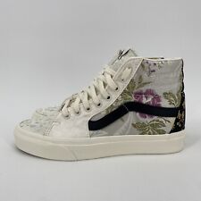Tênis Vans Sk8-Hi tamanho 8.5 brocado floral patchwork branco verdadeiro sapatos de cano alto comprar usado  Enviando para Brazil