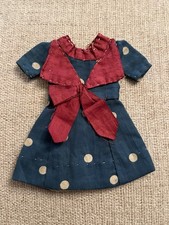 Vestido de boneca vitoriano antigo para todos os bonecos Bisque estilo marinheiro americano 4” de comprimento comprar usado  Enviando para Brazil