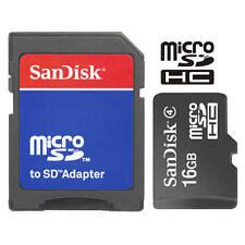 Cartão de memória SanDisk 16GB microSD micro SDHC TF flash classe 4 16G com adaptador SD comprar usado  Enviando para Brazil