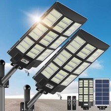 Luzes de rua solares externas OKPRO 8000W - Pacote com 2 - Movimento à prova d'água - Preto comprar usado  Enviando para Brazil