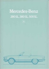 Catalogue Brochure Mercedes 280 SL / 380 SL / 500 SL R107 09/1982 France comprar usado  Enviando para Brazil