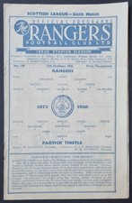 Rangers partick thistle for sale  HITCHIN