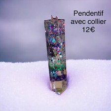 Pendentif resine epoxy d'occasion  Ploudalmézeau