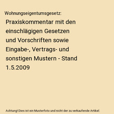 Wohnungseigentumsgesetz praxis gebraucht kaufen  Trebbin
