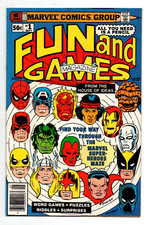 Revista Fun and Games #1 Quiosco - Libro de actividades Marvel - 1979 - FN segunda mano  Embacar hacia Mexico