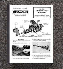 Lathe instruction parts for sale  Addison