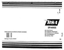 Bsa parts manual for sale  Lexington