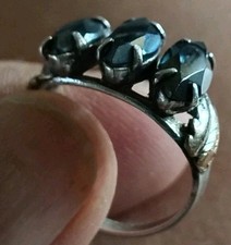 Anel vintage camafeu assinado prata, ouro e onix 5,75, usado comprar usado  Enviando para Brazil
