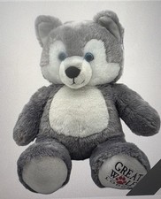Build A Bear Great Wolf Lodge Wiley the Wolf BAB 16” brinquedo de pelúcia olhos azuis comprar usado  Enviando para Brazil