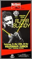 ALPHA BLONDY – raro pôster vintage original de concerto de reggae Zurique 1988 comprar usado  Enviando para Brazil