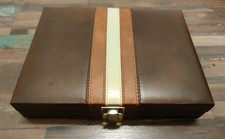 Backgammon koffer leder gebraucht kaufen  Hamburg