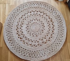 Seegrasteppich rund beige gebraucht kaufen  Altenmünster