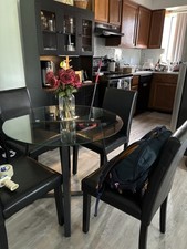 Round glass table for sale  Canton