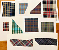 Muestras de muestra de tela a cuadros y cuadros vintage diseños textiles lote de 50 piezas segunda mano  Embacar hacia Mexico