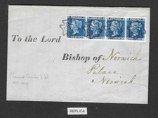 1841 blue entire for sale  LOWESTOFT