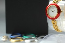 Usado, Vintage Gucci 11/12.2 Moldura de Mudança 6 Cores Relógio Feminino Quartzo Dourado do Japão comprar usado  Enviando para Brazil
