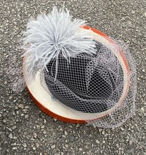 Grey feather trilby for sale  LONDON