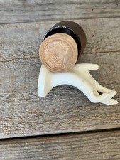 Veleiro vintage molde de manteiga de madeira tamanho único aproximadamente 2,5" de altura x 1,25" de largura comprar usado  Enviando para Brazil
