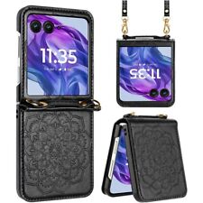 Usado, Capa de couro Mandala flor com alça para Motorola Razr 2024 2025 comprar usado  Enviando para Brazil