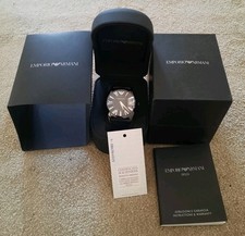Relógio masculino Emporio Armani AR2059 esportivo preto pulseira de silicone super fina. comprar usado  Enviando para Brazil