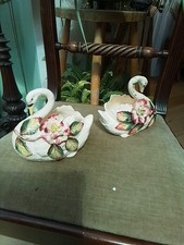 Pair ceramic swans for sale  EASTLEIGH