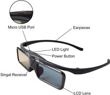 Óculos ativos Bluetooth RF 3D recarregáveis para projetores de TV Sony 3D TDG-BT500A comprar usado  Enviando para Brazil