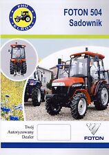 Foton Lovol 504 S 2014 catalogue brochure tracteur Traktor tractor rare na sprzedaż  PL