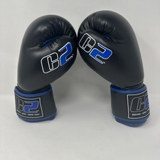 Luvas de treinamento de boxe C2 MMA MUAY THAI PRETO/azul 12 oz, usadas duas vezes!! Bolsa W comprar usado  Enviando para Brazil