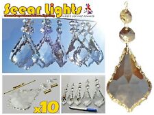 Chandelier drops glass for sale  POOLE