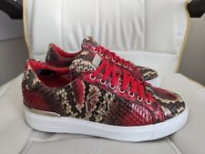 Tênis PHILIPP PLEIN LOVE ONE OTHER Vermelho Bege Pele de Cobra Sapatos Sapatilhas 41 comprar usado  Enviando para Brazil