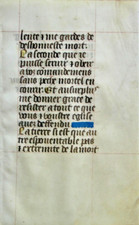 ca.1470 folha manuscrita sem adornos em latim, feita na França comprar usado  Enviando para Brazil