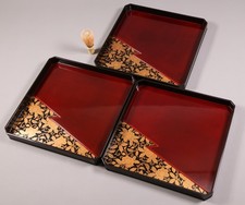 Conjunto de 3 bandejas de madeira de laca japonesa 13,7 polegadas ouro cerimônia do chá arabesco comprar usado Conjunto de 3 bandejas de madeira de laca japonesa 13,7 polegadas ouro cerimônia do chá arabesco comprar usado  Enviando para Brazil